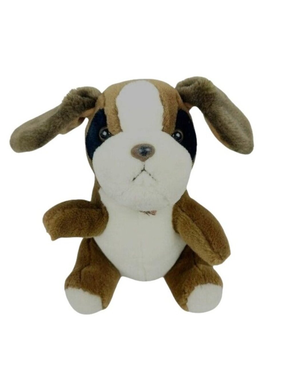 Steven Smith Dog 8 inch Plush Puppy Brown White Black Eyes Stuffed Animal Toy